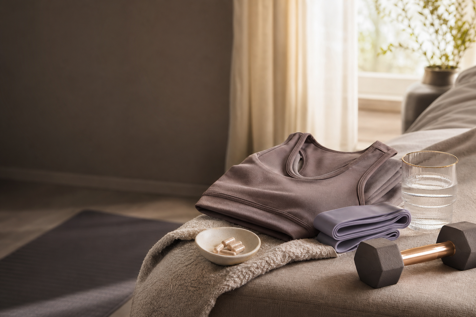 Bodyforming-Motiv mit Beauty-Routine